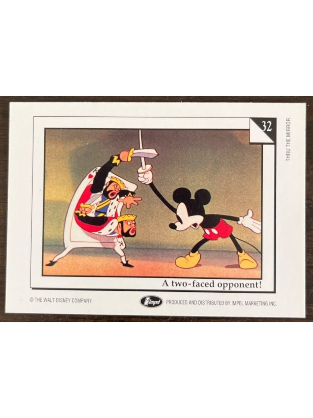 10 For $5 1991 Impel Disney #32 Trading Cards Thru The Mirror A Two-Faced Oppone